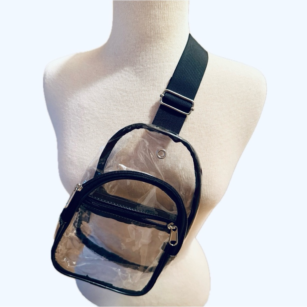Small Clear Crossbody Backpack Bag Stadium Approved